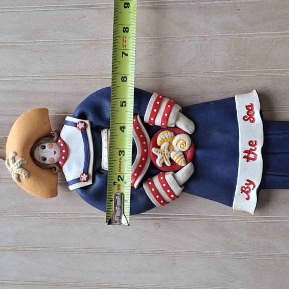 By The Sea Sailor Vintage Handcrafted Wall Hanging Decorative Nautical Folk Art - Picture 10 of 10